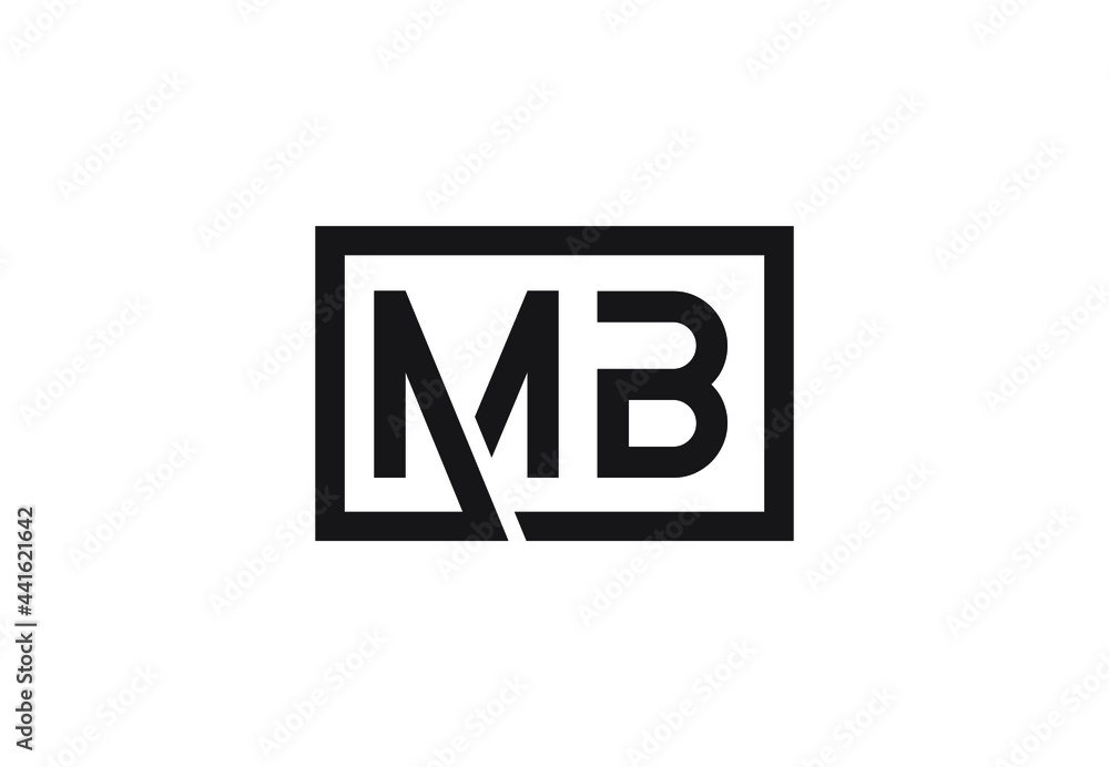 Obraz premium MB letter logo design