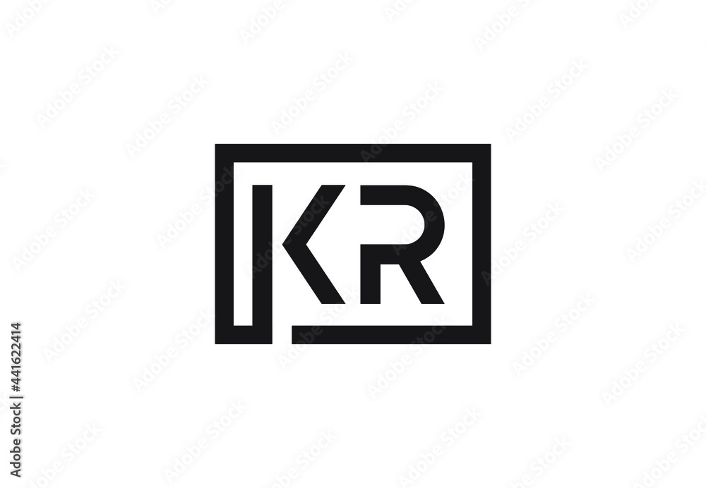 KR letter logo design KR letter logo design