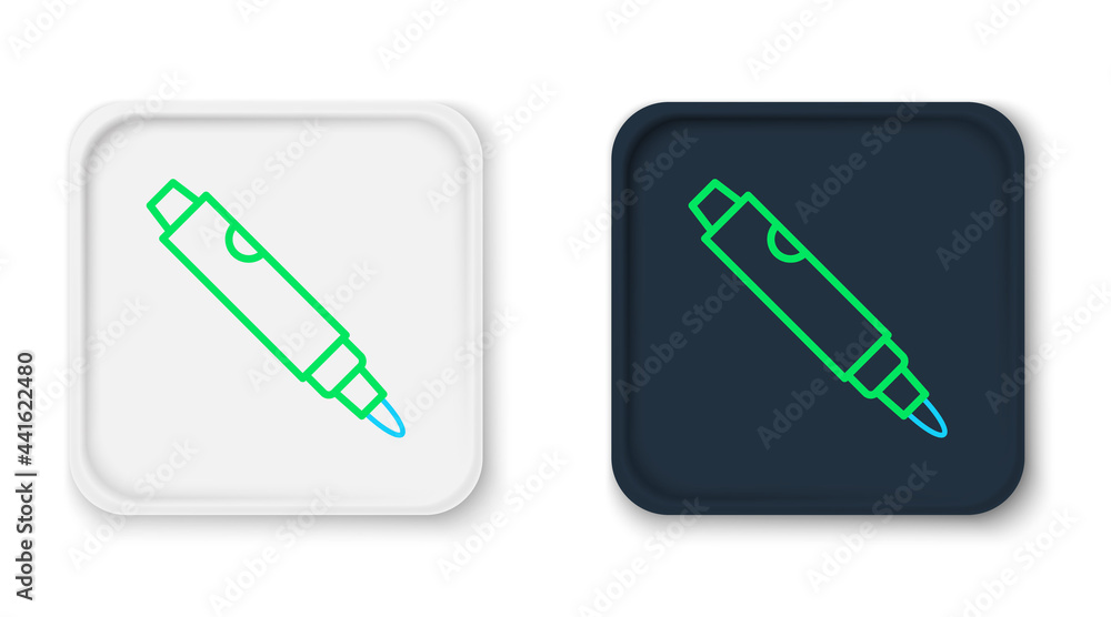Line Marker pen icon isolated on white background. Colorful outline concept. Vector Line Marker pen icon isolated on white background. Colorful outline concept. Vector
