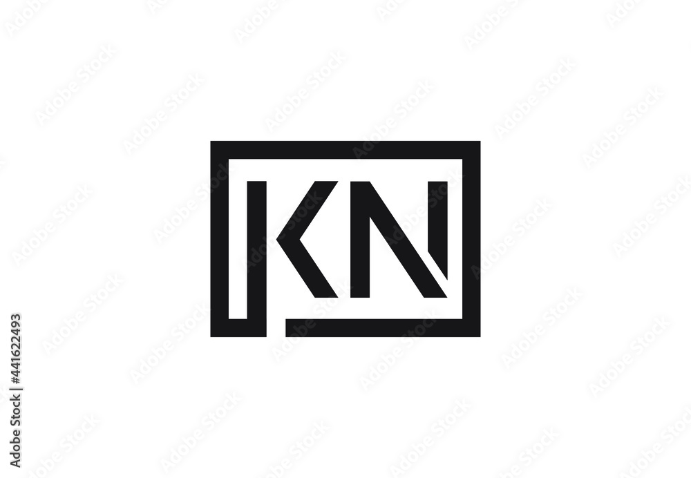 KN letter logo design KN letter logo design
