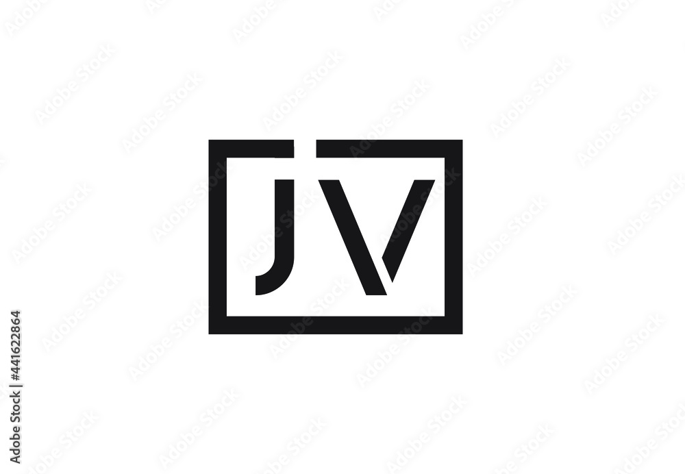 JV letter logo design JV letter logo design