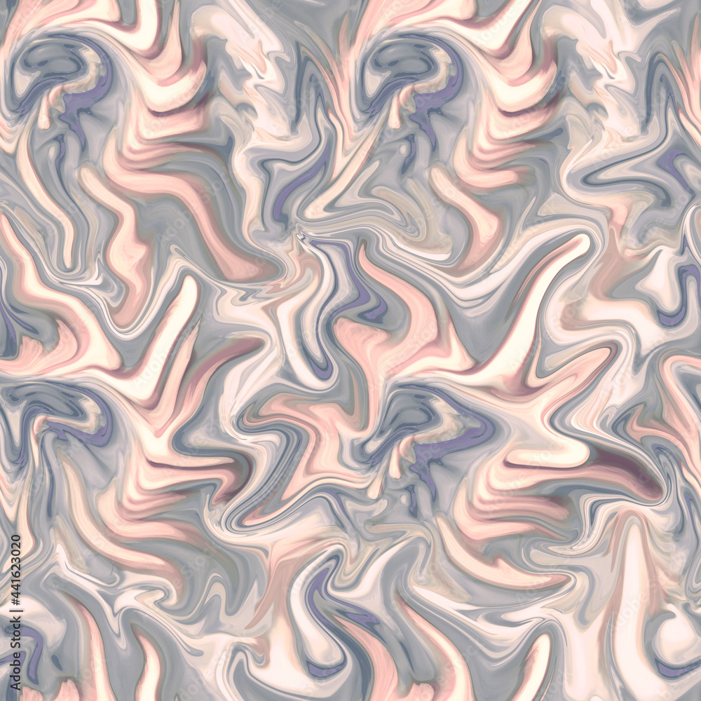 Fototapeta premium Abstract background ornament illustration. Textile print for fabric and fashion concepts. Seamless pattern with waves.
