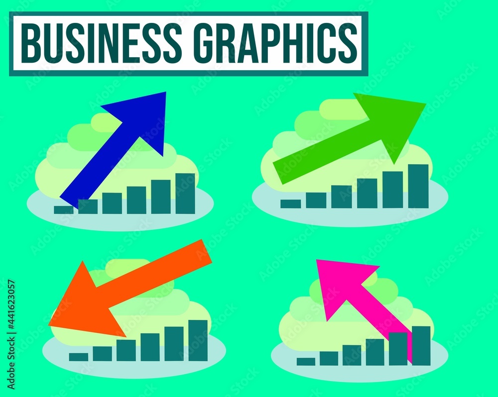 Business graphics traffic, Arrow Business, Financial analysis data graphs and diagram, marketing statistic modern business presentation elements vector investment progress icon set
