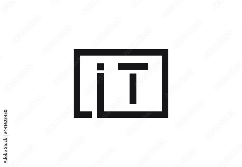 IT letter logo design IT letter logo design
