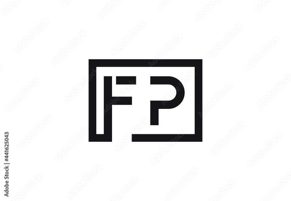 FP letter logo design FP letter logo design
