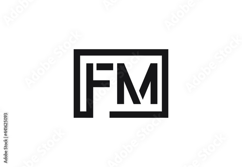 FM letter logo design