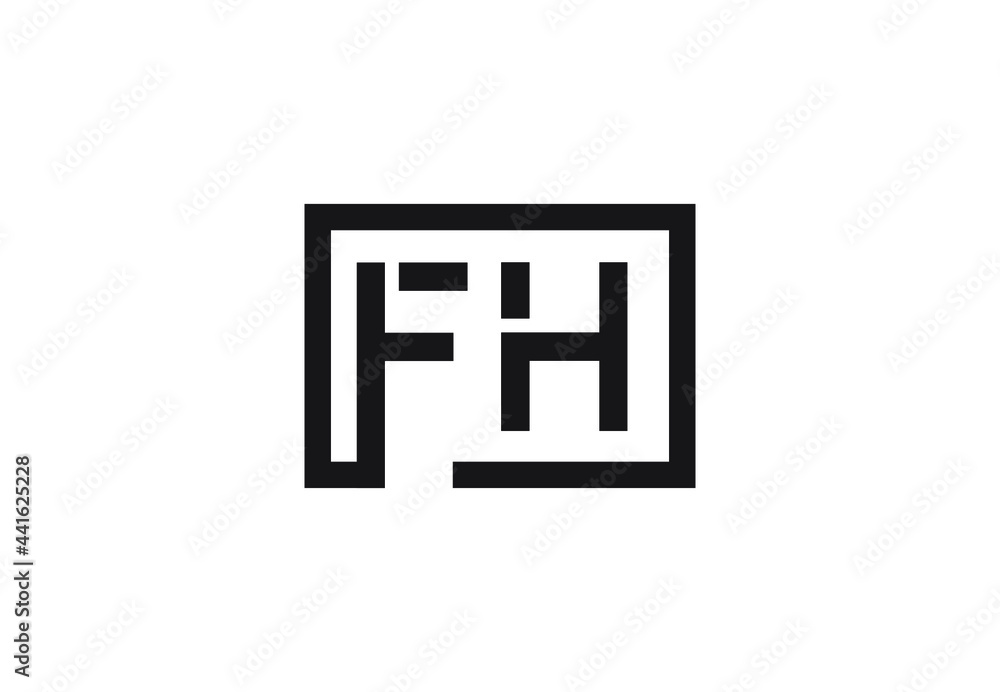 FH letter logo design FH letter logo design
