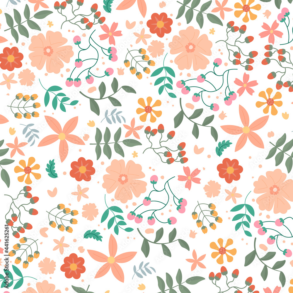 Abstract hand draw floral pattern background. Vector. Abstract hand draw floral pattern background. Vector.