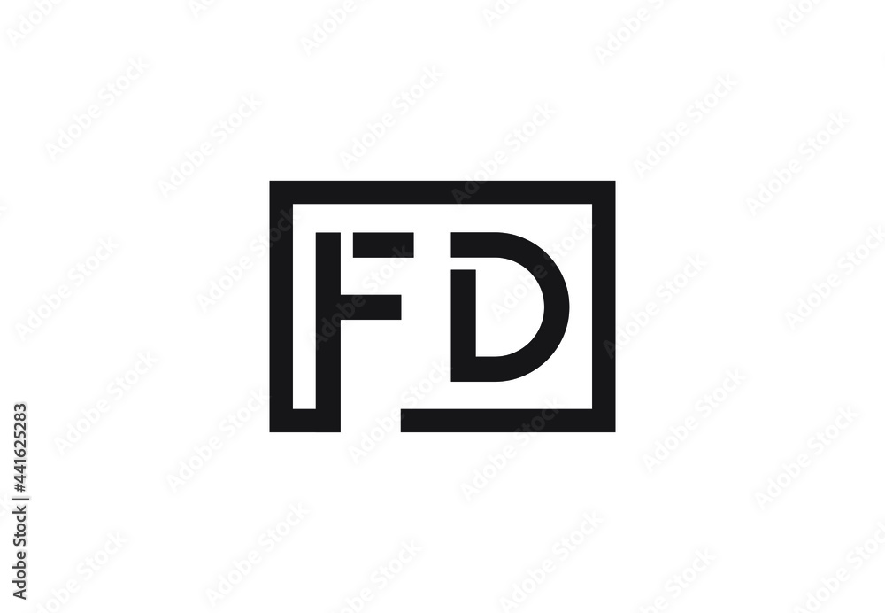 FD letter logo design FD letter logo design