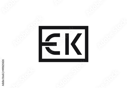 EK letter logo design © Rubel