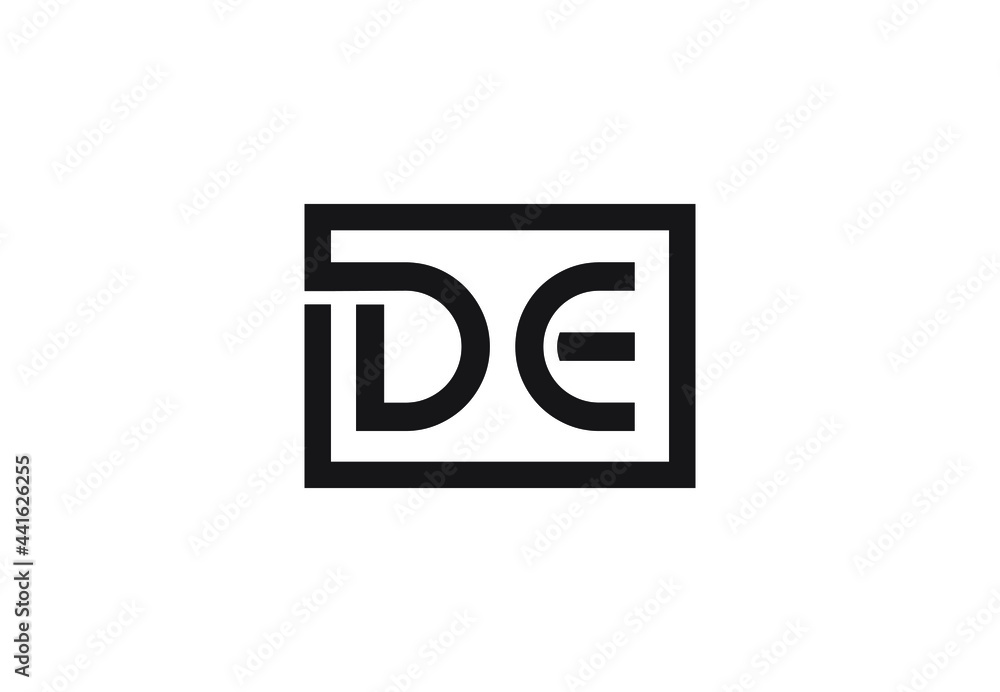 DE letter logo design DE letter logo design