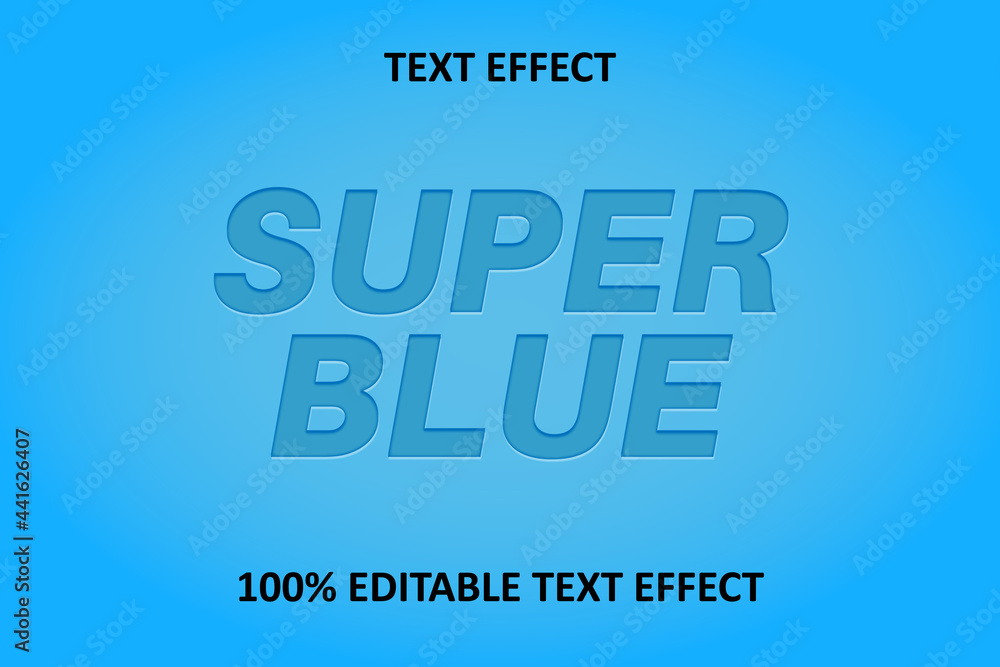 Editable Text Effect BLUE PAPER
