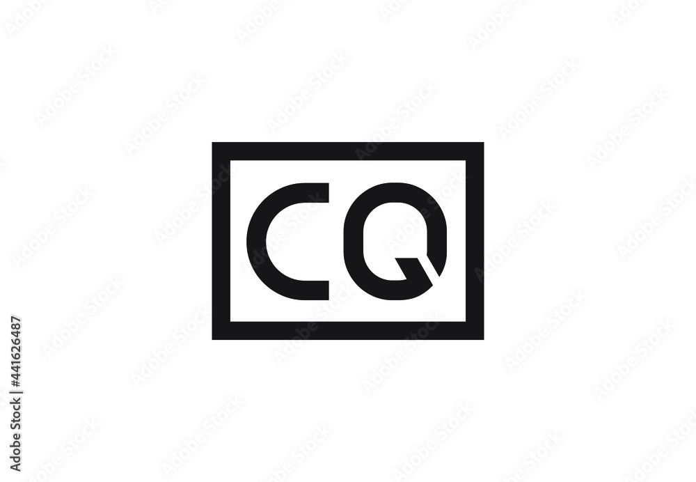 CQ letter logo design CQ letter logo design