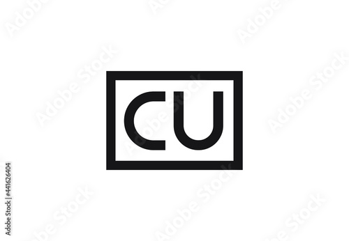 CU letter logo design