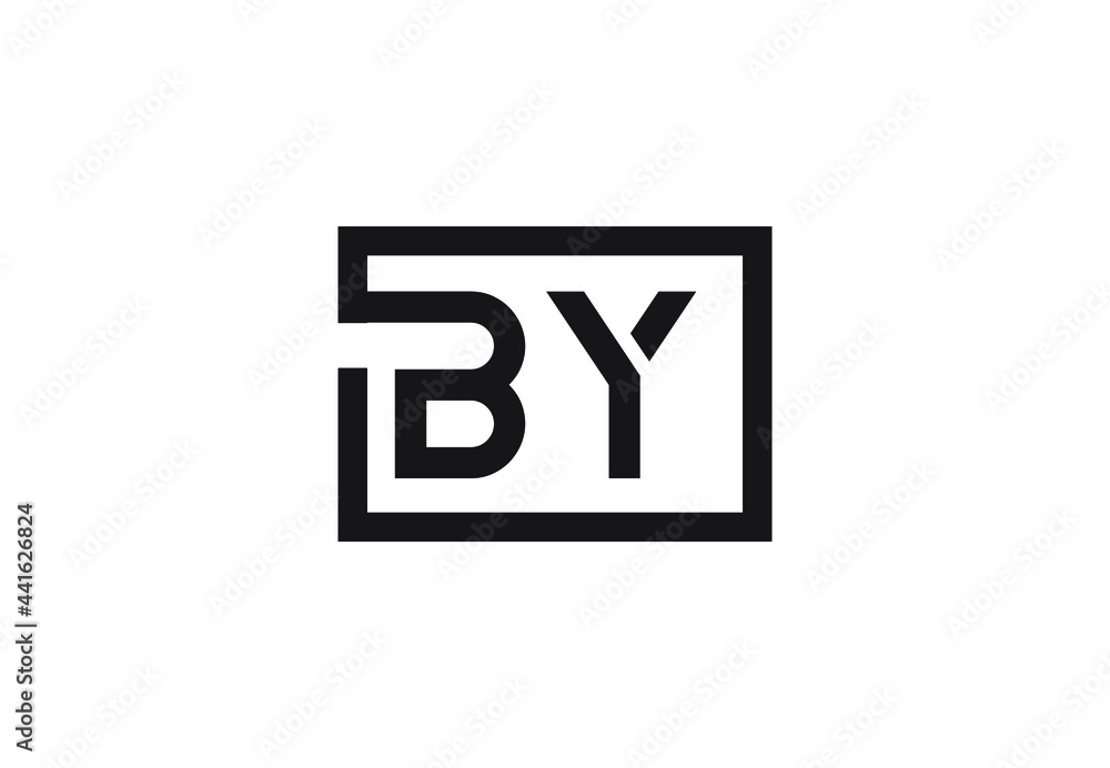 BY letter logo design BY letter logo design