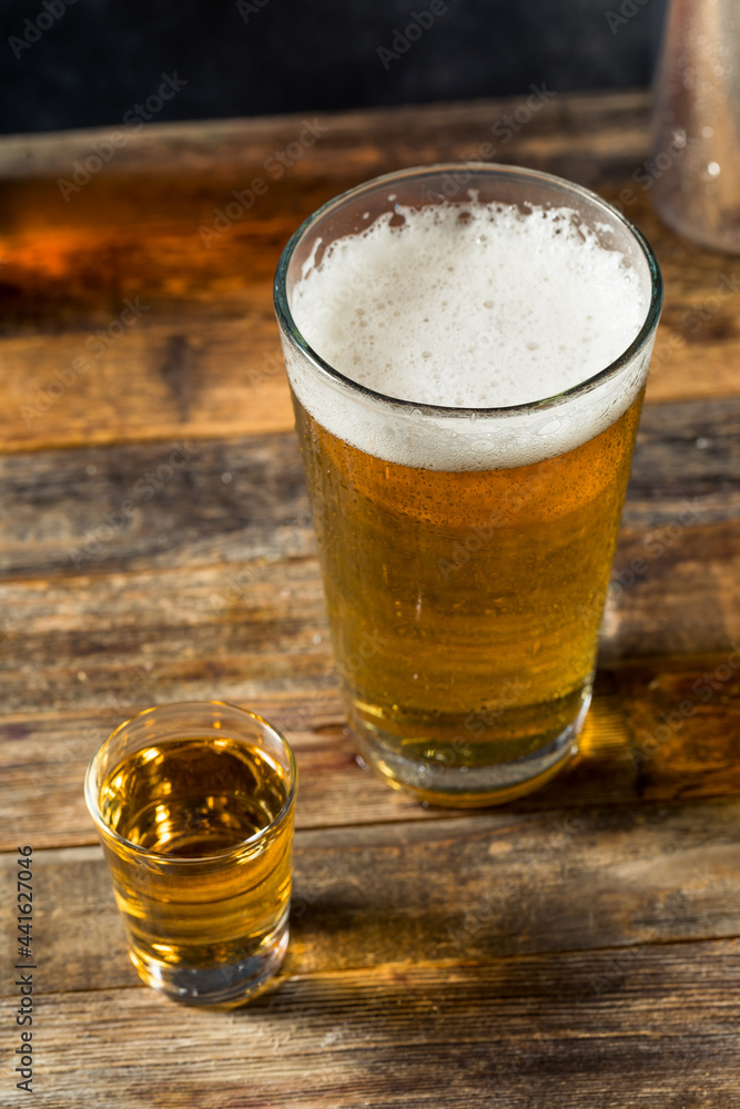Refreshing Boozy Chicago Handshake Beer and a Shot Refreshing Boozy Chicago Handshake Beer and a Shot