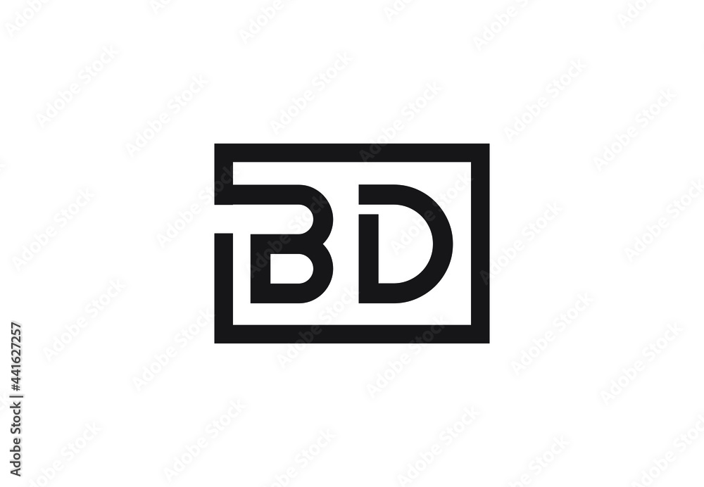 BD letter logo design BD letter logo design