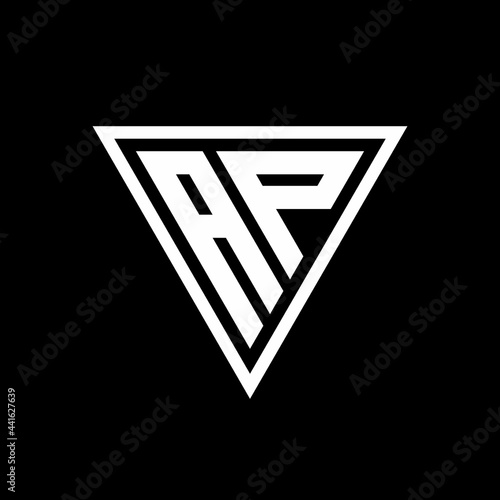 AP Logo monogram with triangle shape designs template Free Download AP Logo monogram with triangle shape designs template - GFXLoad