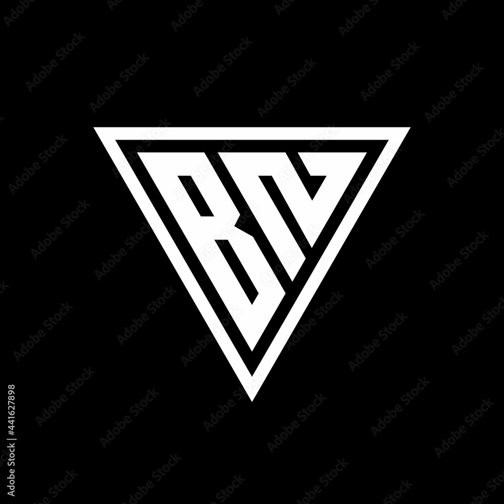 BN Logo monogram with triangle shape designs template BN Logo monogram with triangle shape designs template