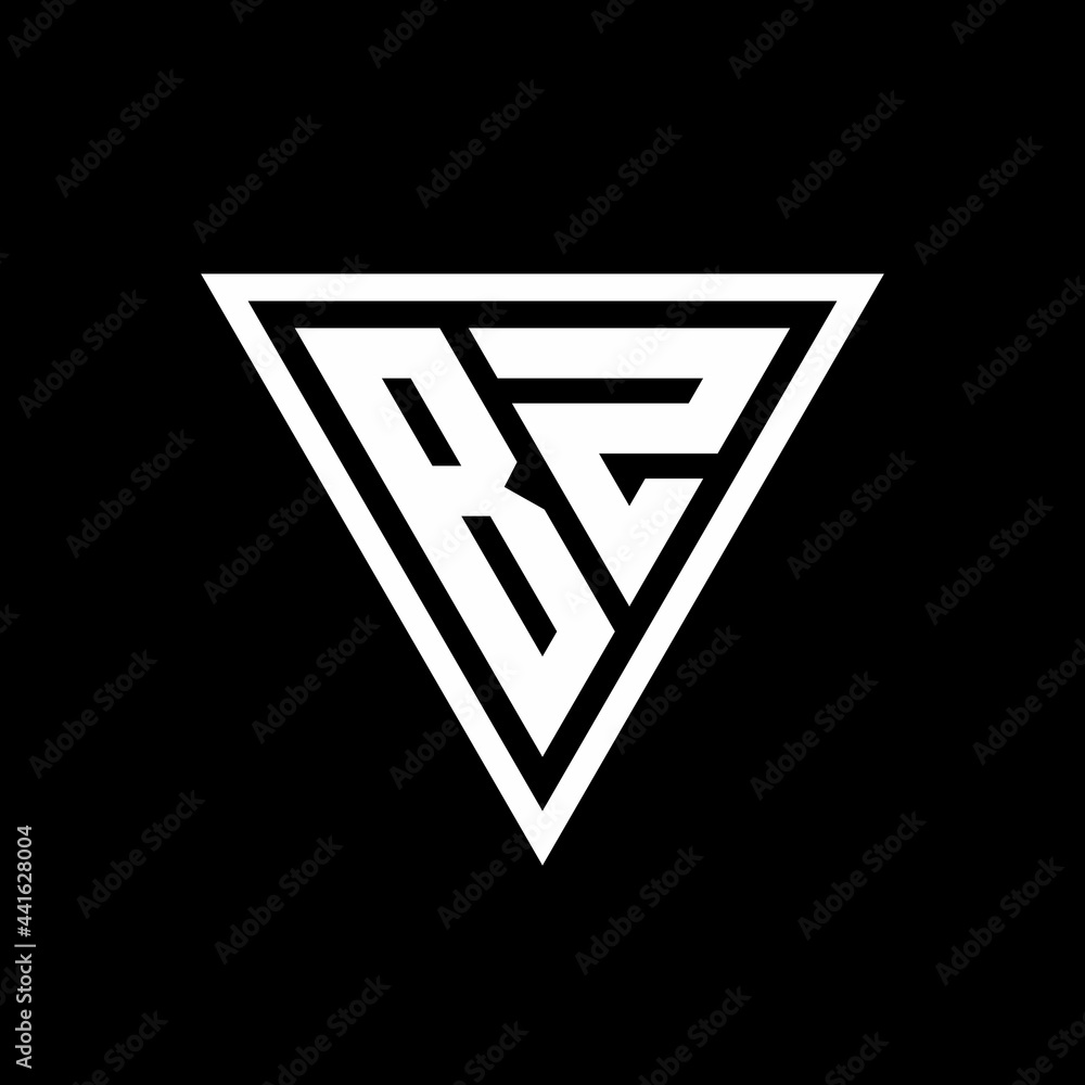 BZ Logo monogram with triangle shape designs template BZ Logo monogram with triangle shape designs template