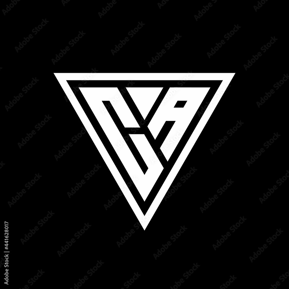 CA Logo monogram with triangle shape designs template CA Logo monogram with triangle shape designs template
