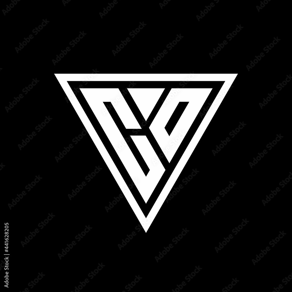 CO Logo monogram with triangle shape designs template CO Logo monogram with triangle shape designs template