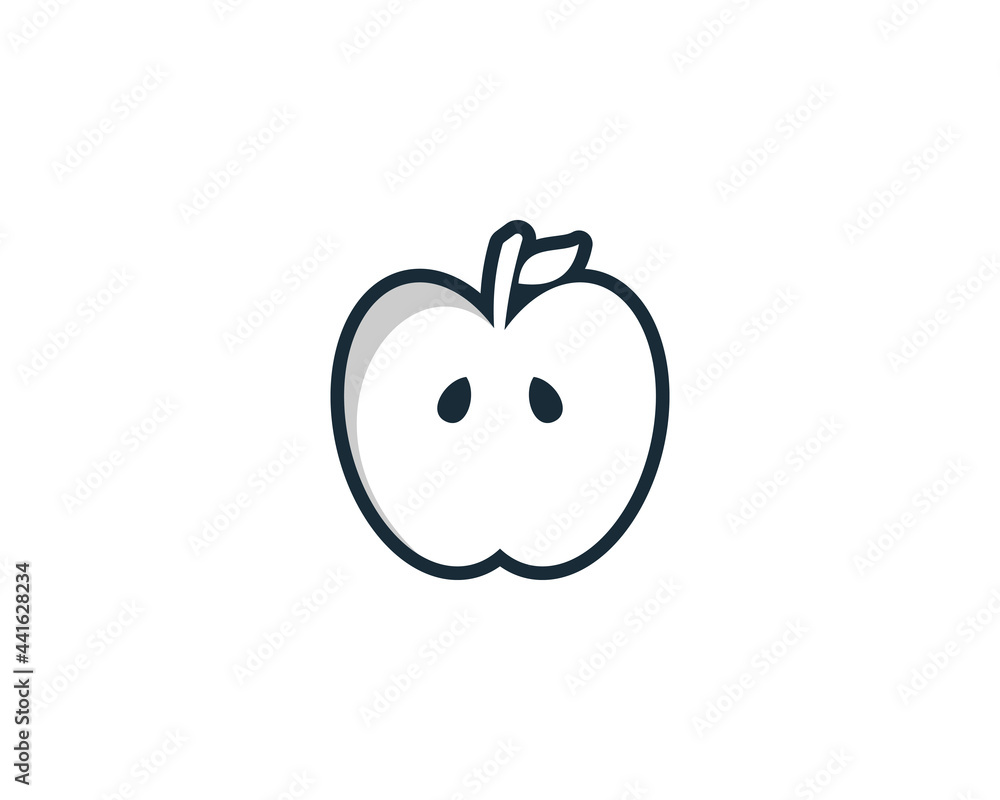 Apple Fruit Icon Design Template Elements Apple Fruit Icon Design Template Elements
