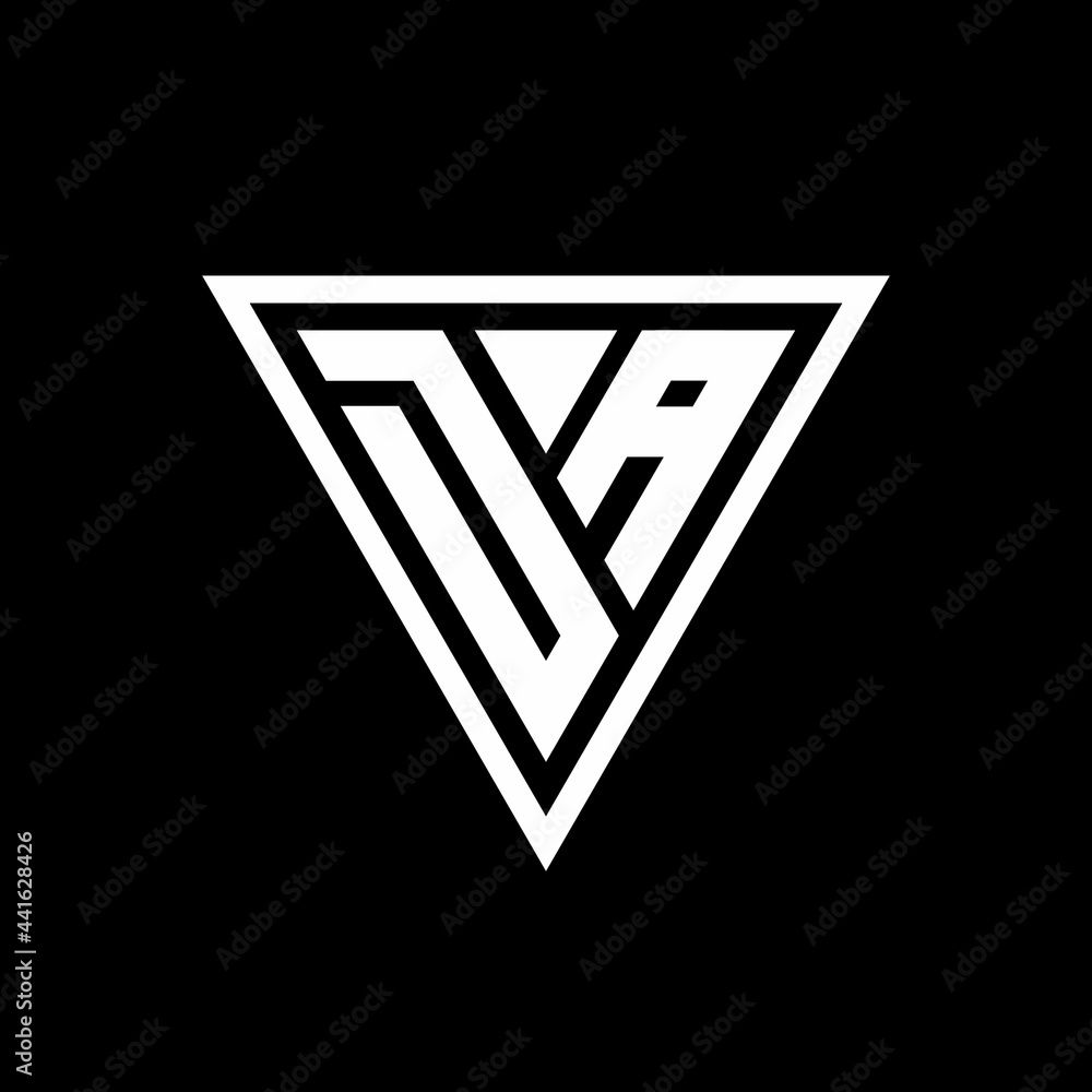 DA Logo monogram with triangle shape designs template DA Logo monogram with triangle shape designs template