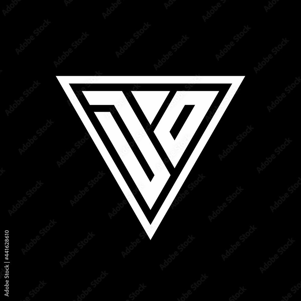 DO Logo monogram with triangle shape designs template DO Logo monogram with triangle shape designs template
