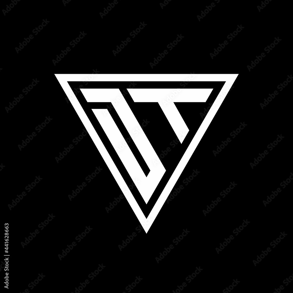 DT Logo monogram with triangle shape designs template DT Logo monogram with triangle shape designs template