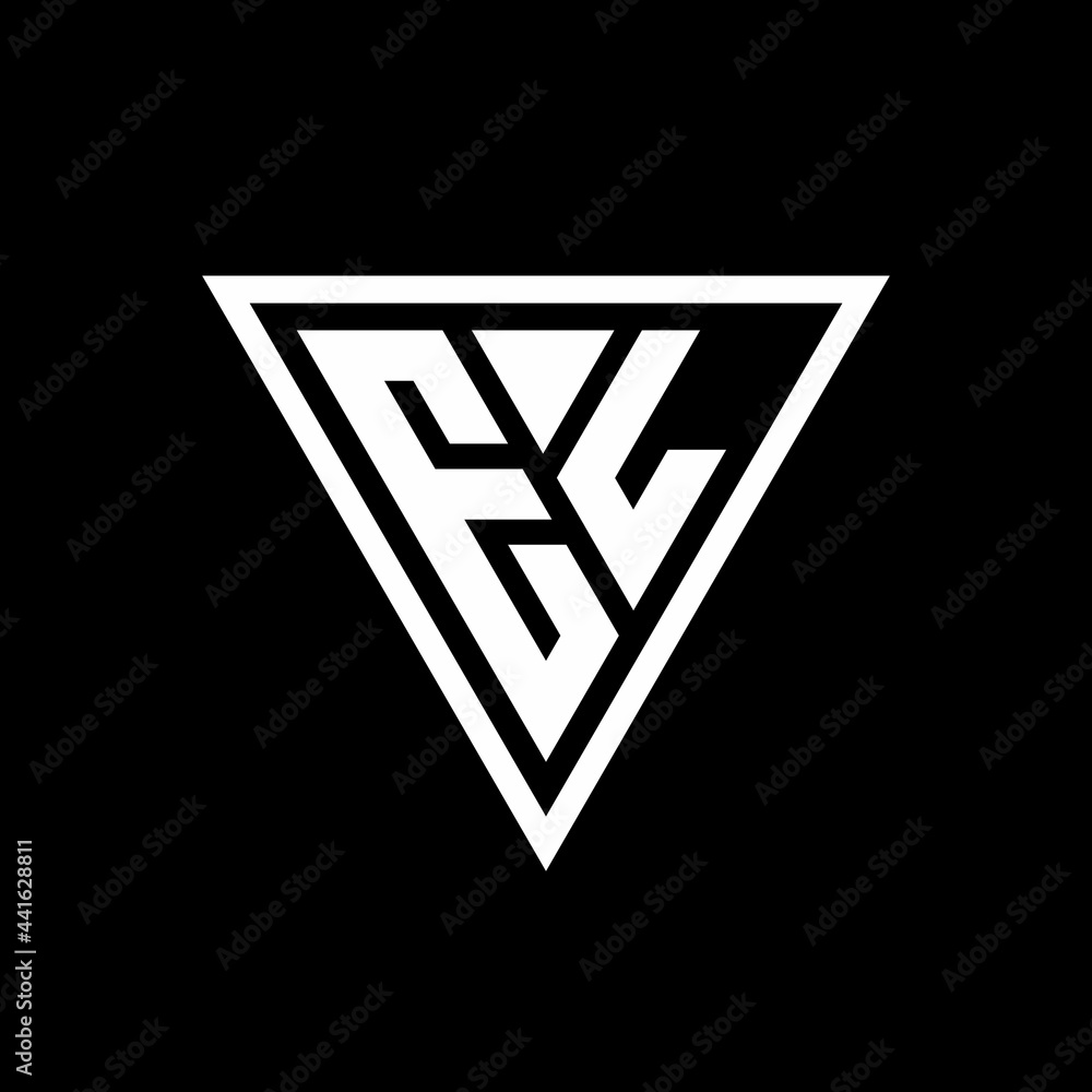 EL Logo monogram with triangle shape designs template EL Logo monogram with triangle shape designs template