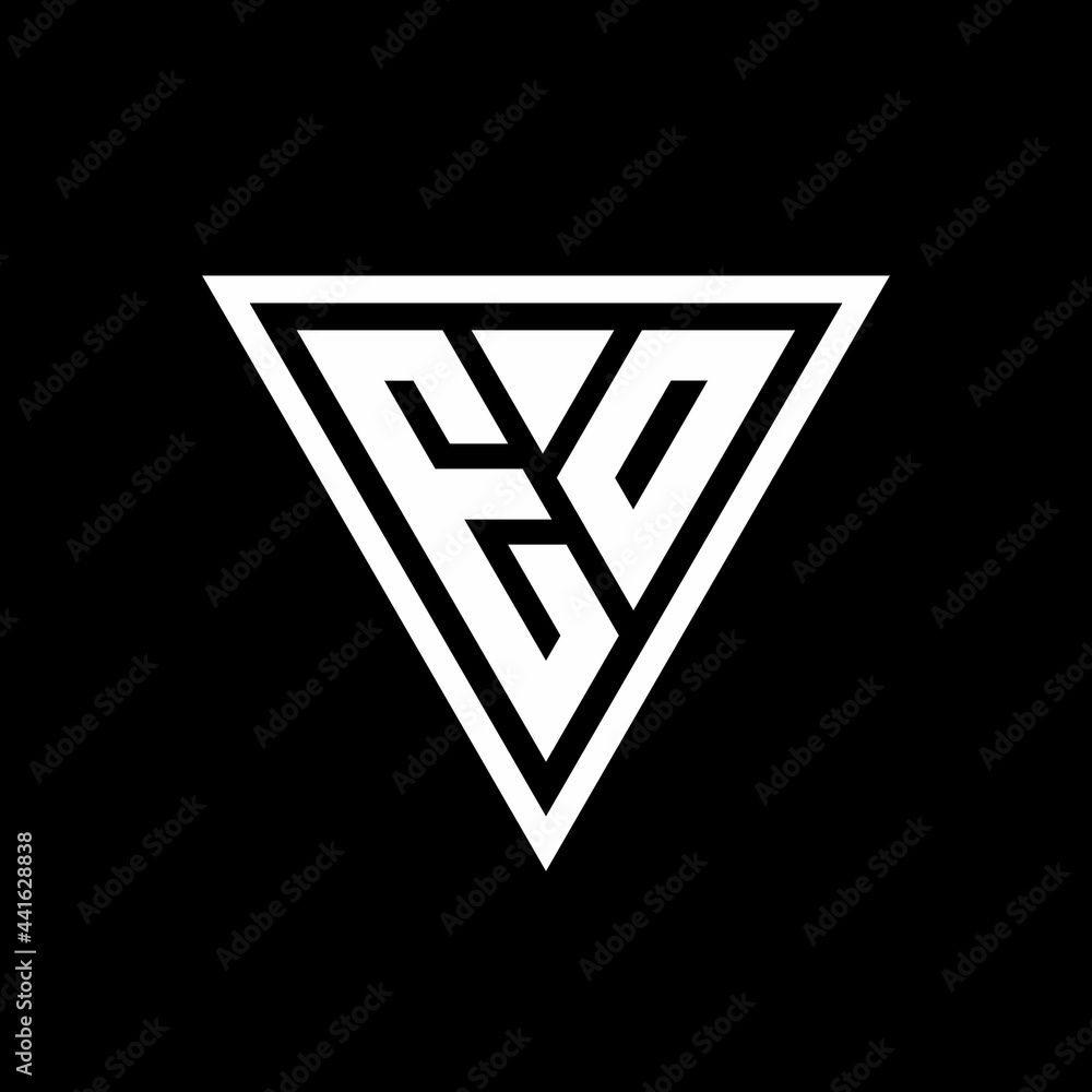 EO Logo monogram with triangle shape designs template EO Logo monogram with triangle shape designs template