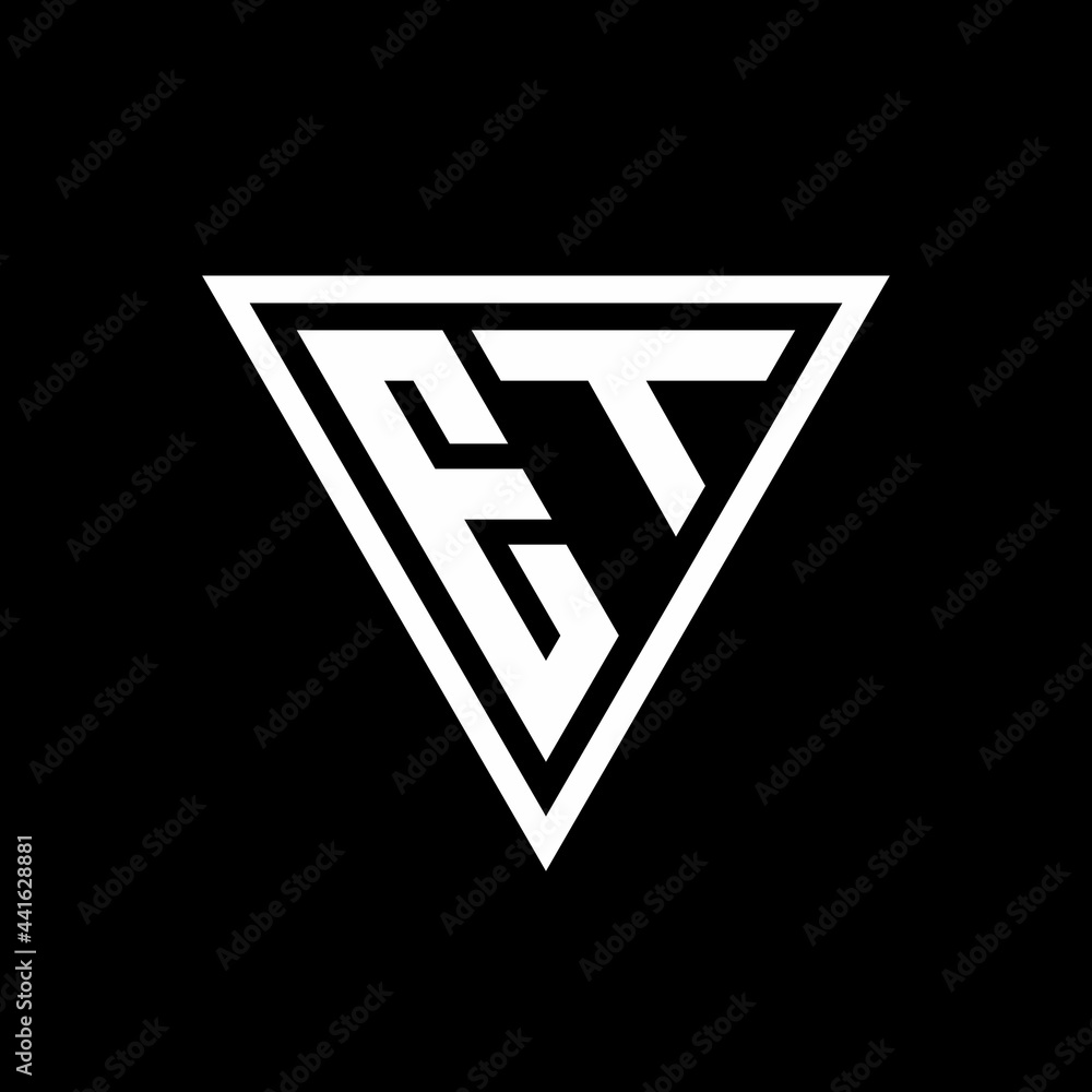 ET Logo monogram with triangle shape designs template ET Logo monogram with triangle shape designs template