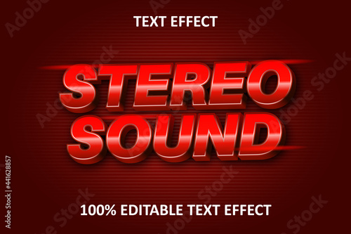 Editable Text Effect RED EMBOSS