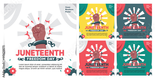 Juneteenth. hand clenched illustration for feed