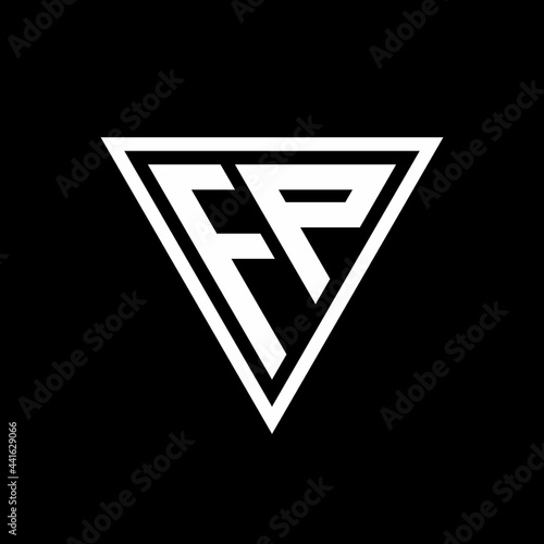 FP Logo monogram with triangle shape designs template Free Download FP Logo monogram with triangle shape designs template - GFXLoad