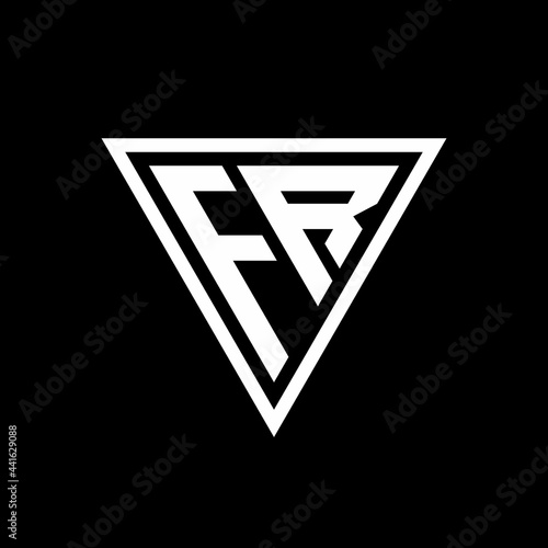 FR Logo monogram with triangle shape designs template Free Download FR Logo monogram with triangle shape designs template - GFXLoad