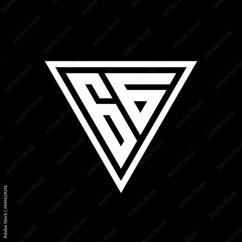 GG Logo monogram with triangle shape designs template GG Logo monogram with triangle shape designs template