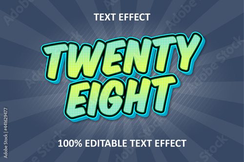 Editable Text Effect GREEN COMIC