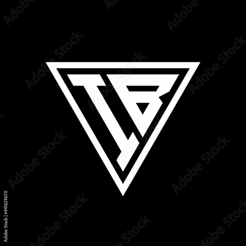 Free Download IB Logo monogram with triangle shape designs template - GFXLoad