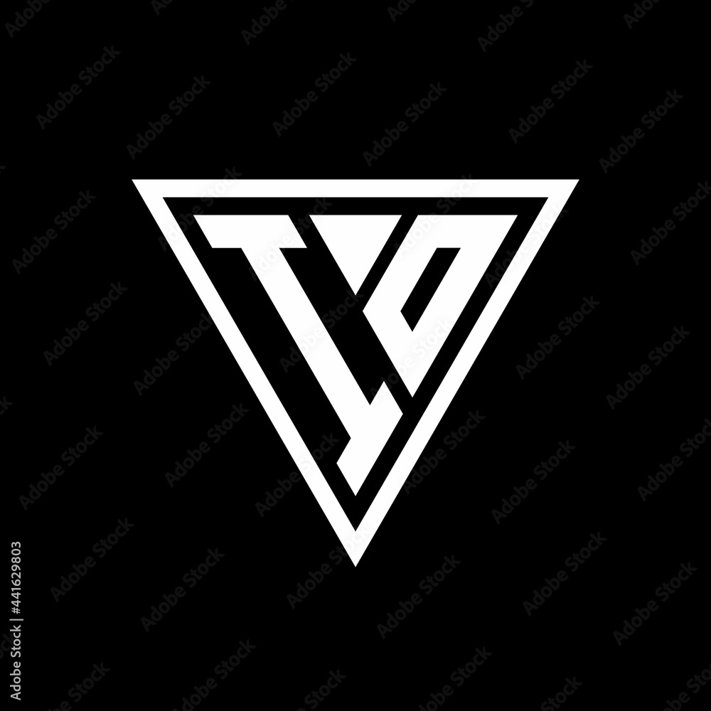 IO Logo monogram with triangle shape designs template IO Logo monogram with triangle shape designs template