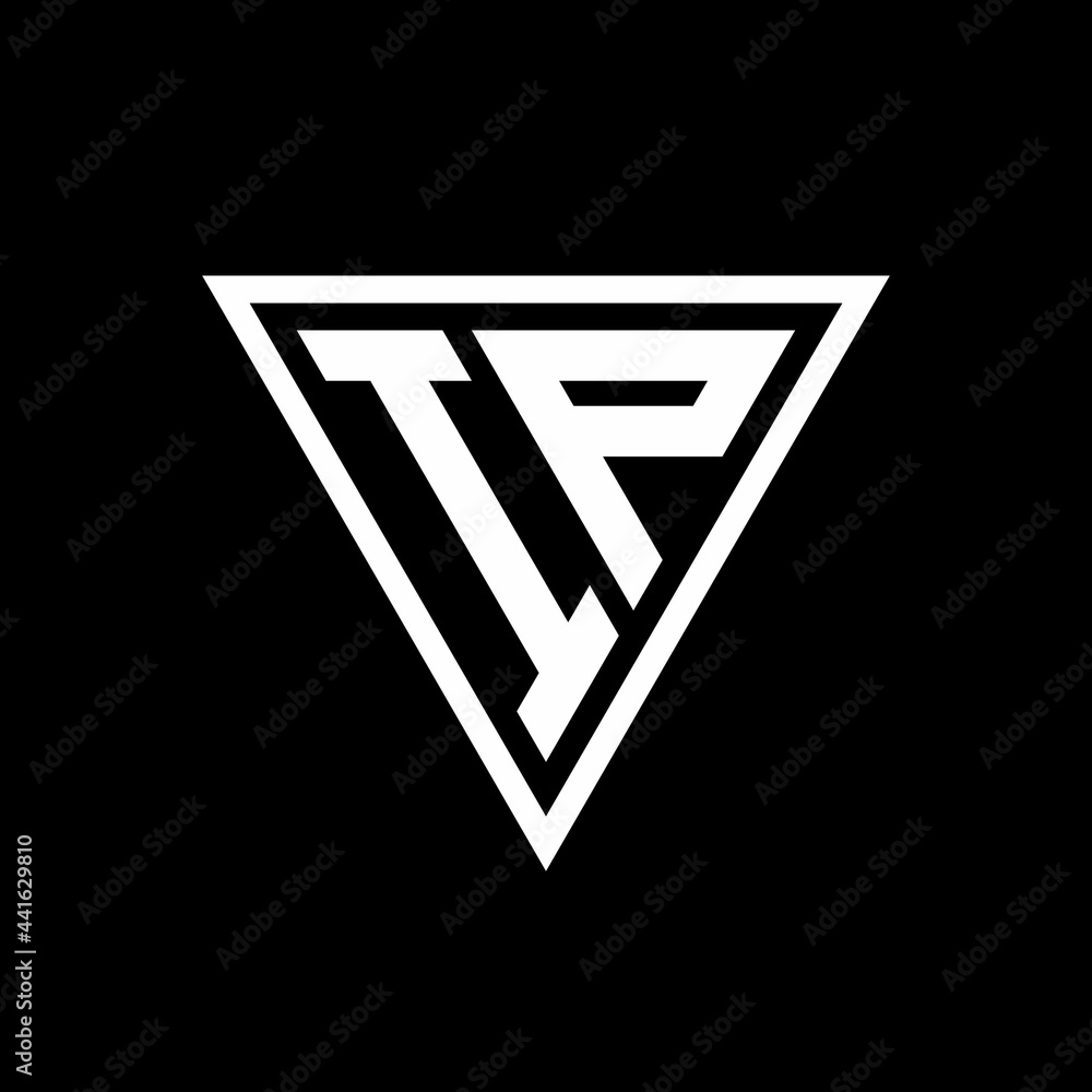 IP Logo monogram with triangle shape designs template IP Logo monogram with triangle shape designs template