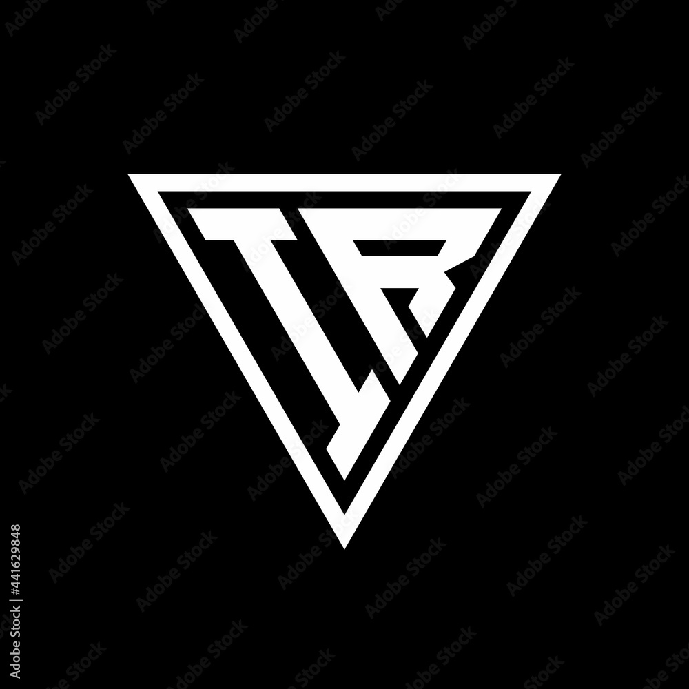IR Logo monogram with triangle shape designs template IR Logo monogram with triangle shape designs template