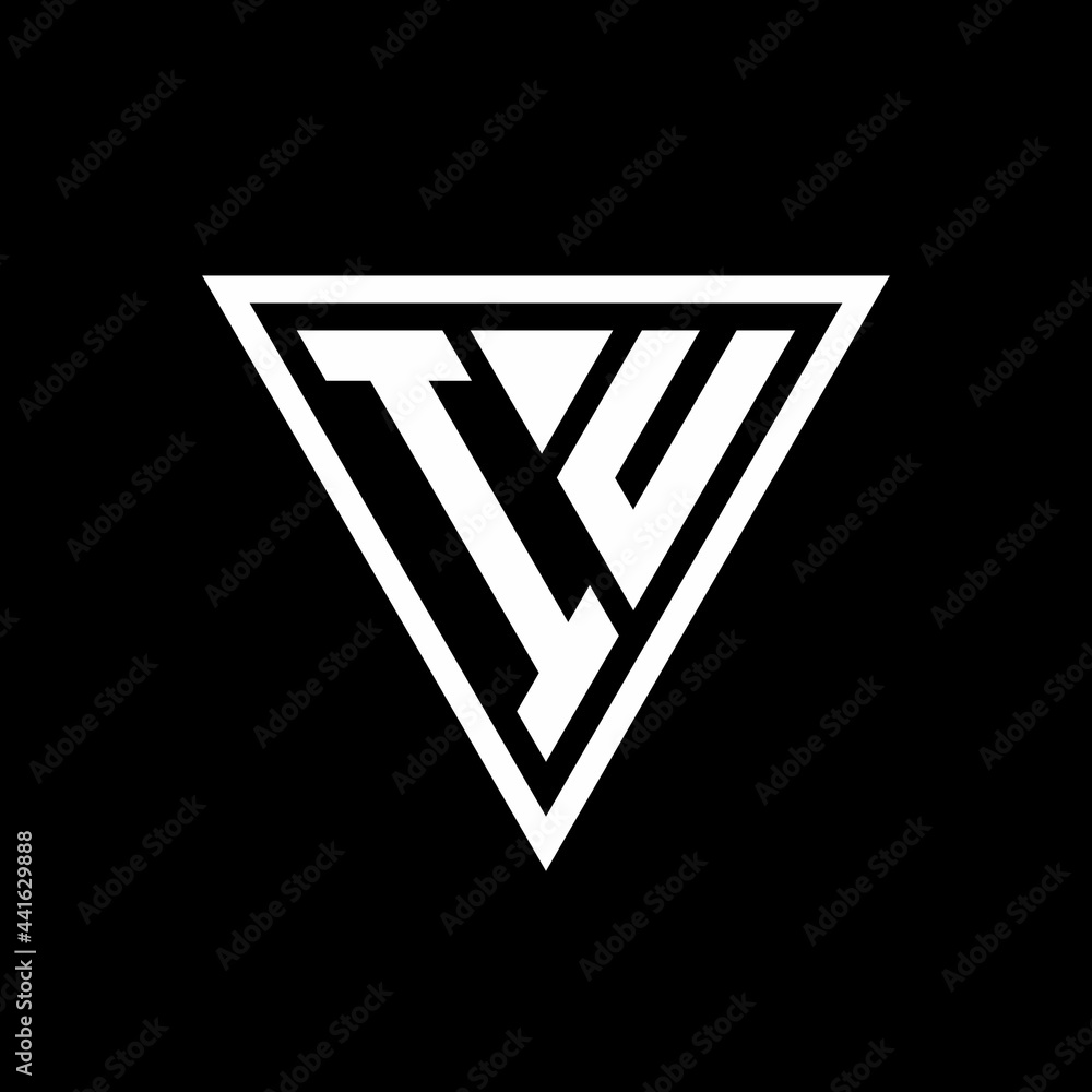 IU Logo monogram with triangle shape designs template IU Logo monogram with triangle shape designs template
