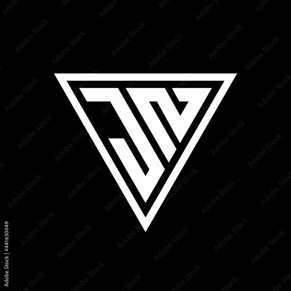 JN Logo monogram with triangle shape designs template JN Logo monogram with triangle shape designs template