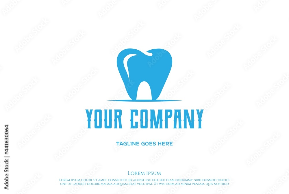 Blue Tooth Dent for Dental Dentist Clinic Logo Design Vector Blue Tooth Dent for Dental Dentist Clinic Logo Design Vector