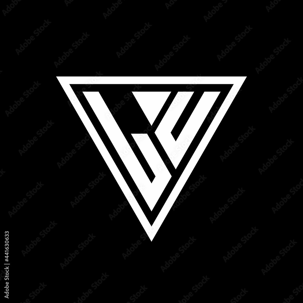 LU Logo monogram with triangle shape designs template LU Logo monogram with triangle shape designs template