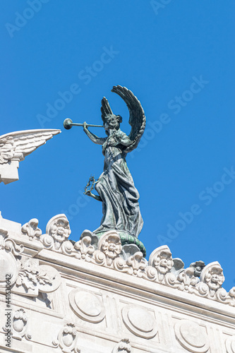 Detail of the Parlament of Argentina. the building is in Plaza Congreso, Buenos Aires photo