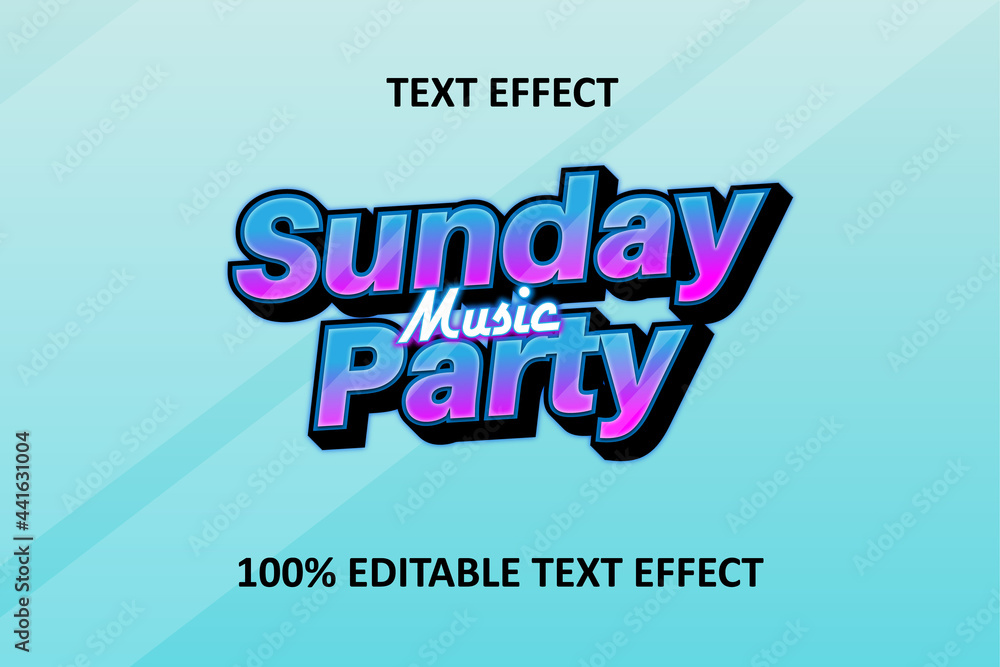 Editable Text Effect BLUE PINK AQUA