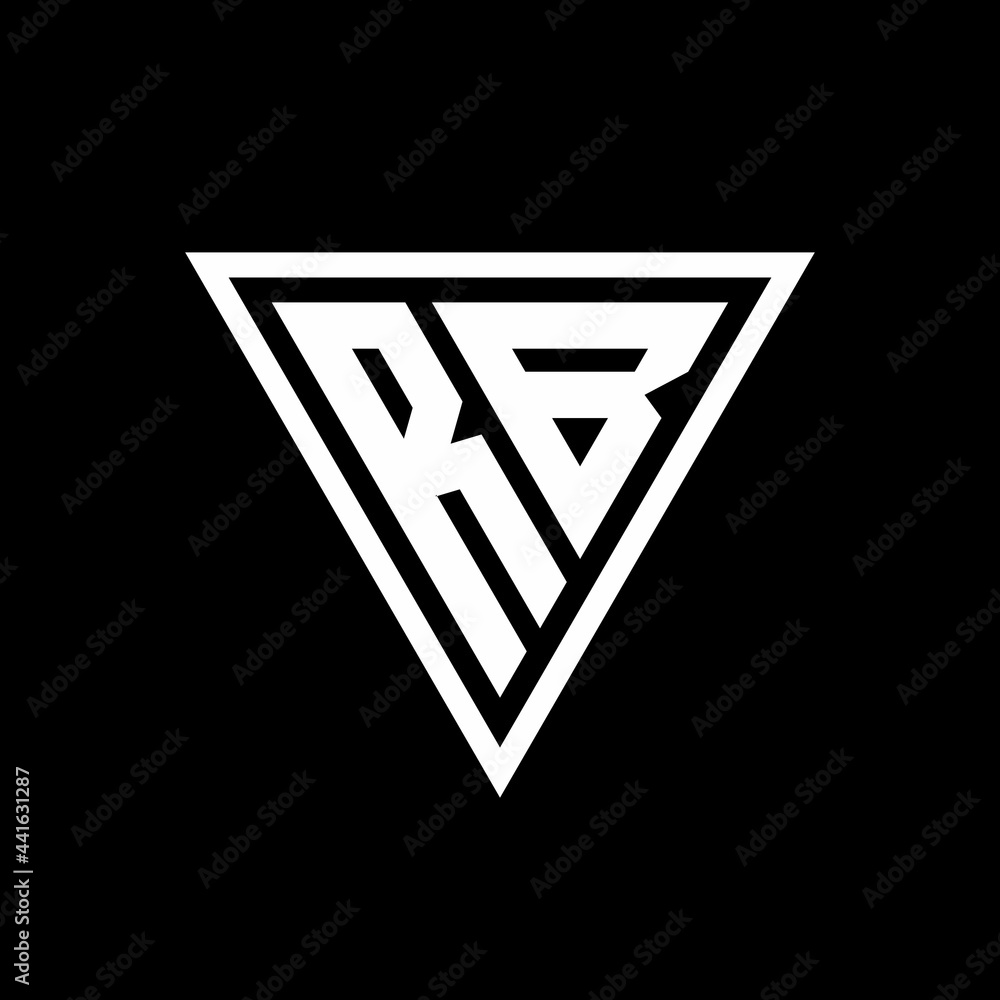RB Logo monogram with triangle shape designs template RB Logo monogram with triangle shape designs template